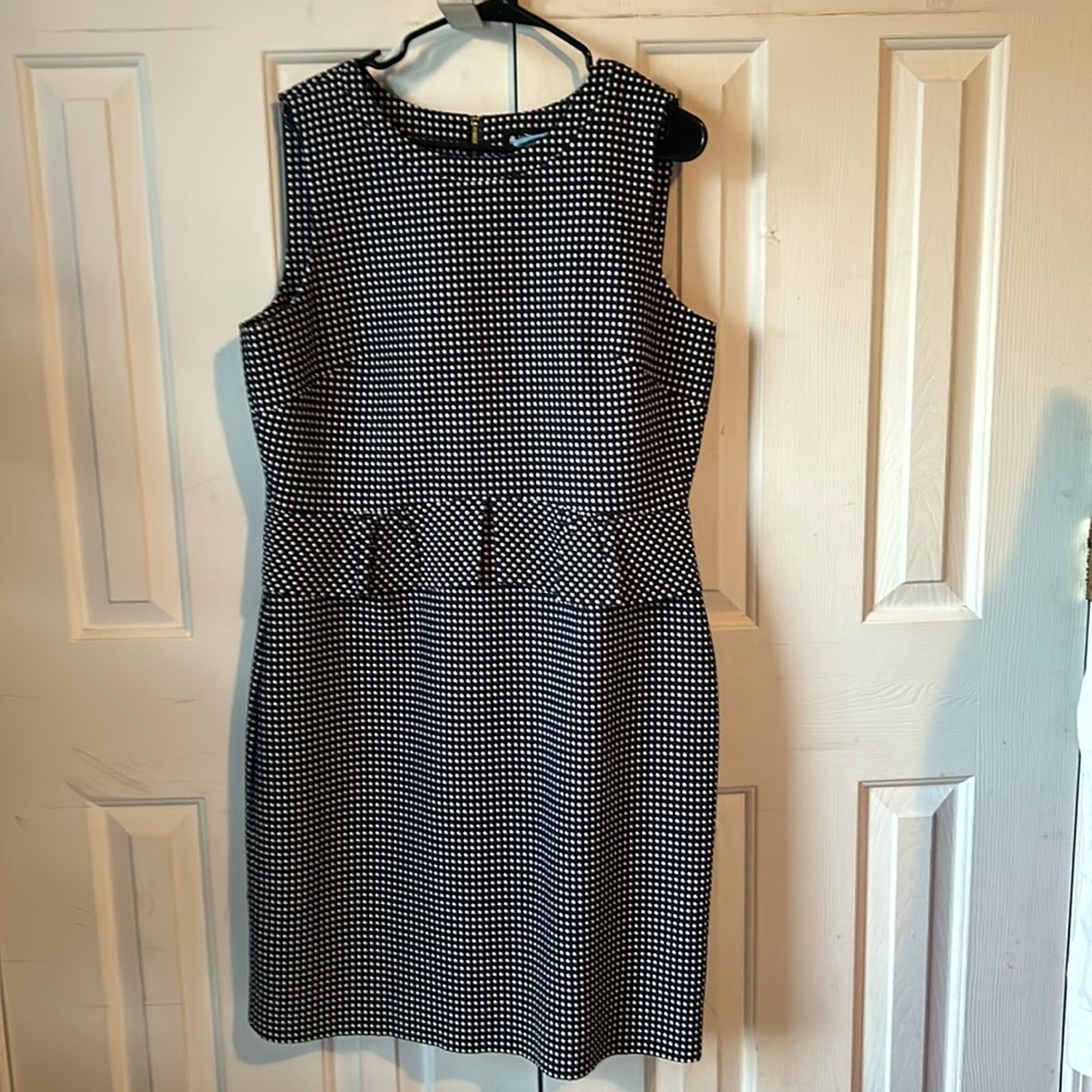 Elegant Black and White Sleeveless Dress